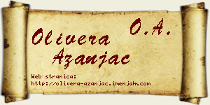 Olivera Azanjac vizit kartica